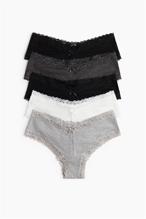 Трусы из хлопка с кружевом, 5 штук в наборе 1258869009 - Фото 13915181