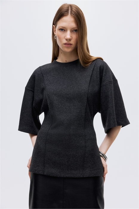 Свободный топ из тонкого трикотажа 1305876001 - Фото 13919383