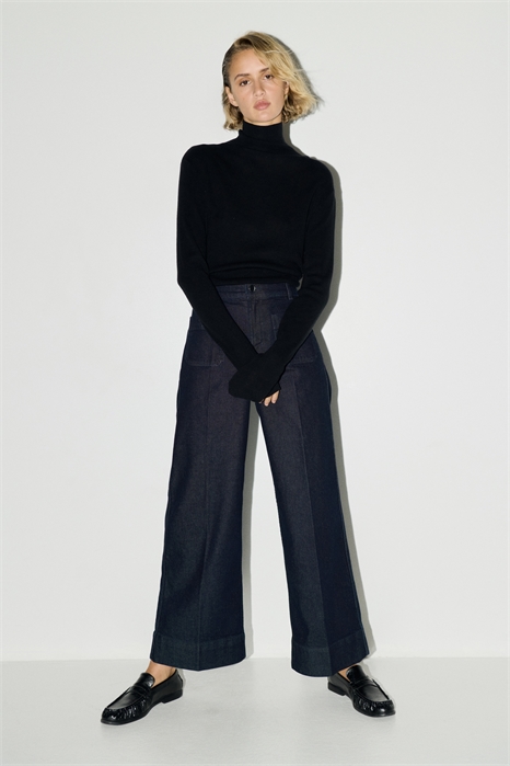 Широкие джинсы с высокой лодыжкой 1294598006 - Фото 13919846