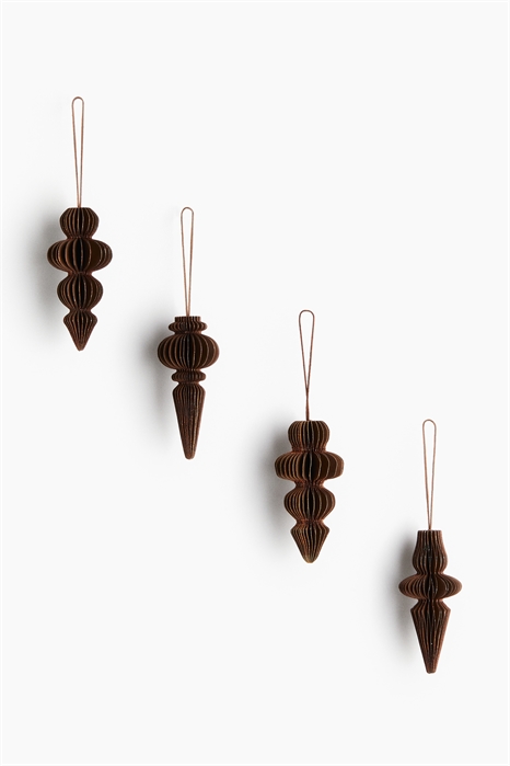 Набор из 4 бумажных рождественских украшений 1299165004 - Фото 13920019