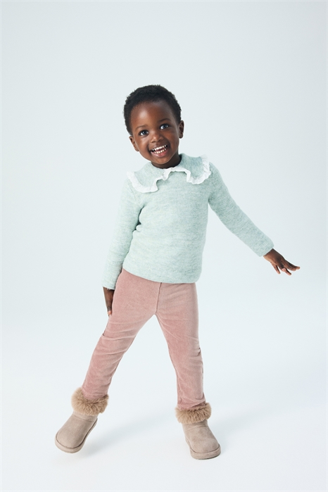 Ребристые велюровые леггинсы 1305227002 - Фото 13920221