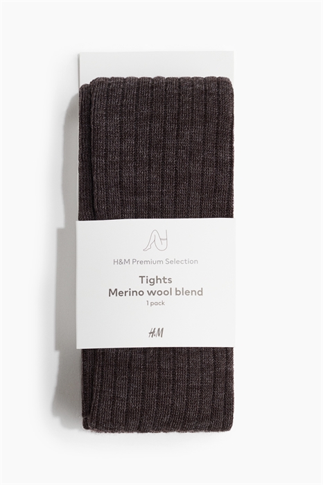 Колготки в рубчик из смеси мериносовой шерсти 1186638006 - Фото 13920873