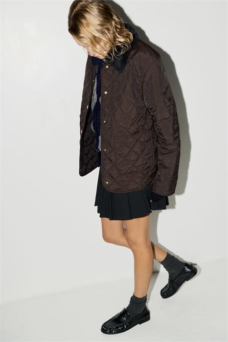 Стеганая куртка с вельветовым воротником 1282393001 - Фото 13921605