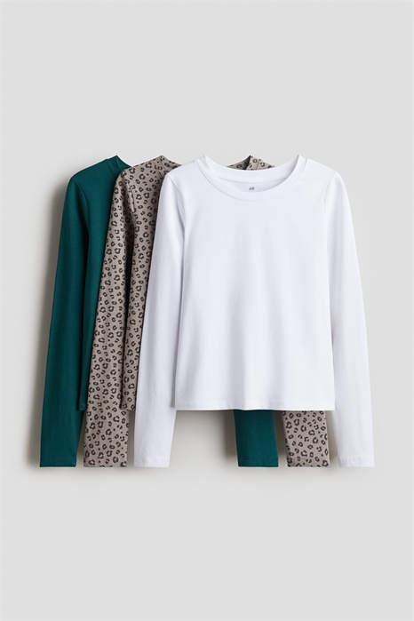 Хлопковые топы в упаковке по 3 штуки 1287425004 - Фото 13921689