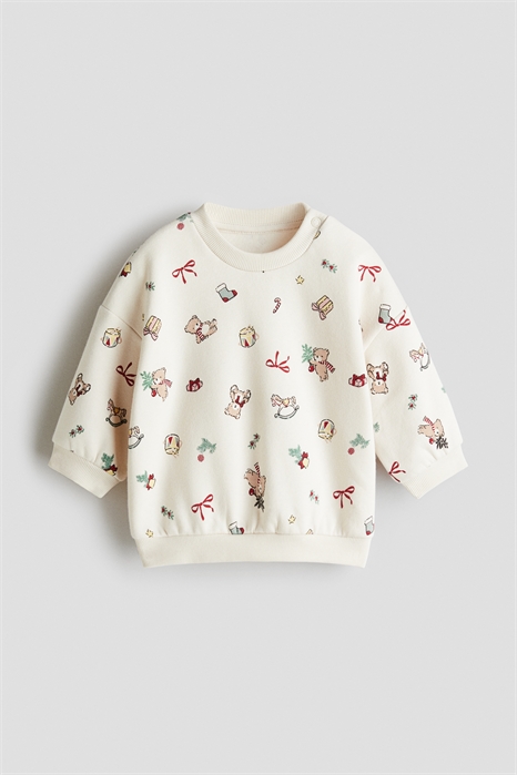 Толстовка с набивным рисунком и ворсом внутри 1293997004 - Фото 13921830