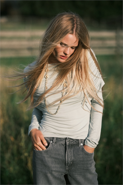 Топ из драпированного трикотажа 1301062002 - Фото 13922238