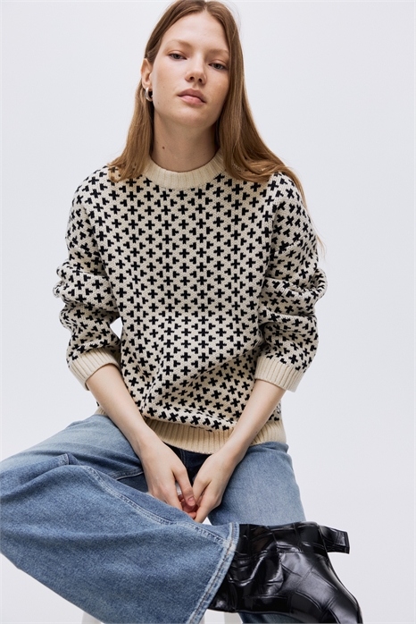 Джемпер жаккардовой вязки 1313457001 - Фото 13924426