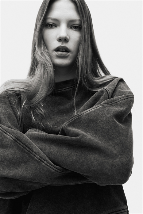 Толстовка с застиранным видом 1315350001 - Фото 13924932