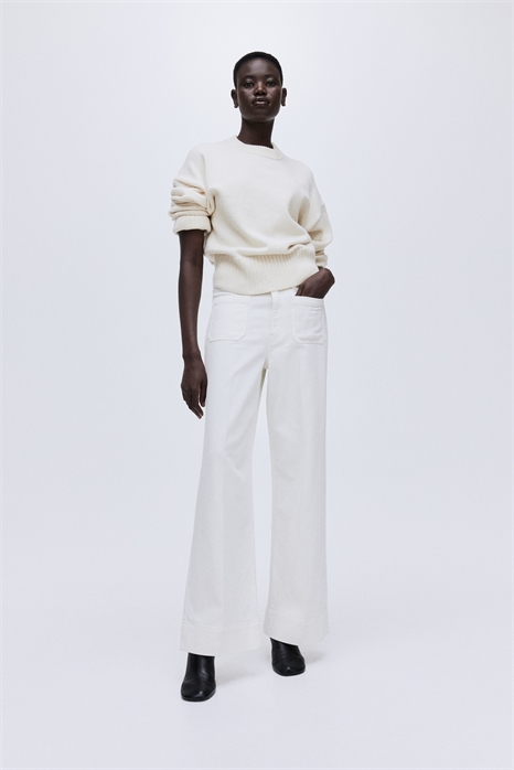 Широкие высокие джинсы 1315241001 - Фото 13925113