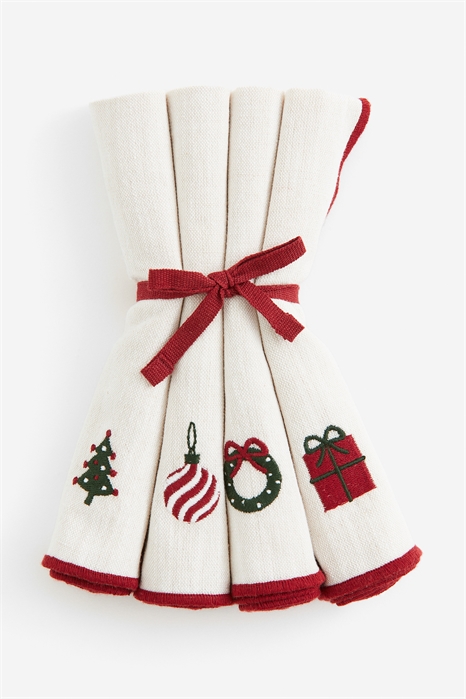 Набор из 4 салфеток с вышивкой 1197530001 - Фото 13925731