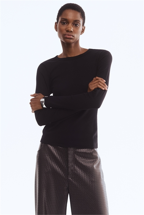 Лонгслив в рубчик 0999727017 - Фото 13927995