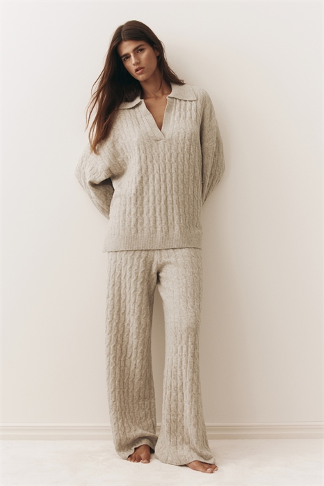 Джемпер-поло из трикотажа с узором 1295481001 - Фото 13929888