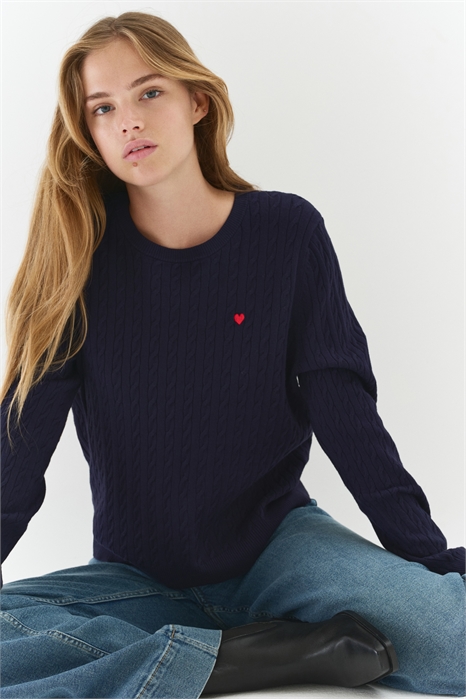 Джемпер из трикотажа с "косами" 1302100001 - Фото 13929943