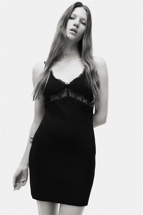 Платье с кружевными деталями 1326050001 - Фото 13930150