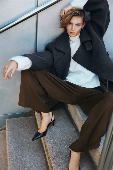 Широкие брюки из саржи 1251579005 - Фото 13933978