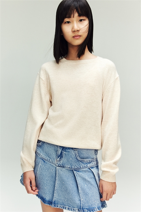 Плиссированная джинсовая юбка 1263586001 - Фото 13934420