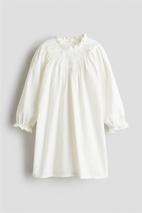 Платье из хлопкового вельвета с отделкой из жалюзи 1298752001 - Фото 13935400