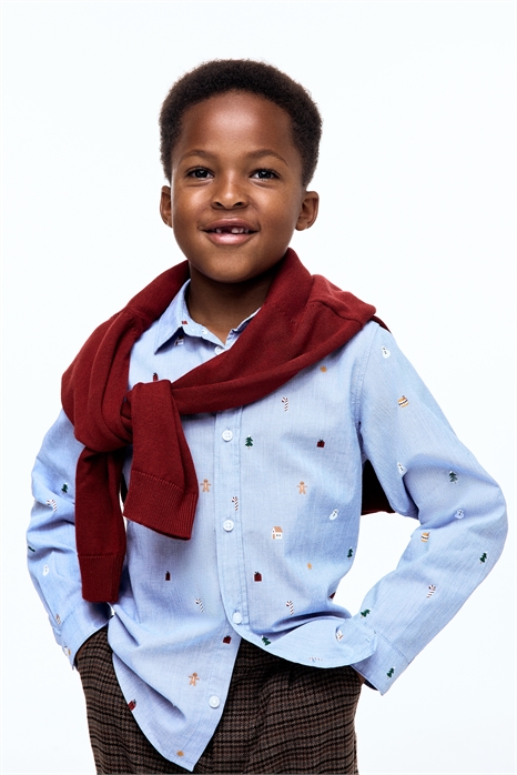 Рубашка из хлопка с рисунком 1301973001 - Фото 13936488