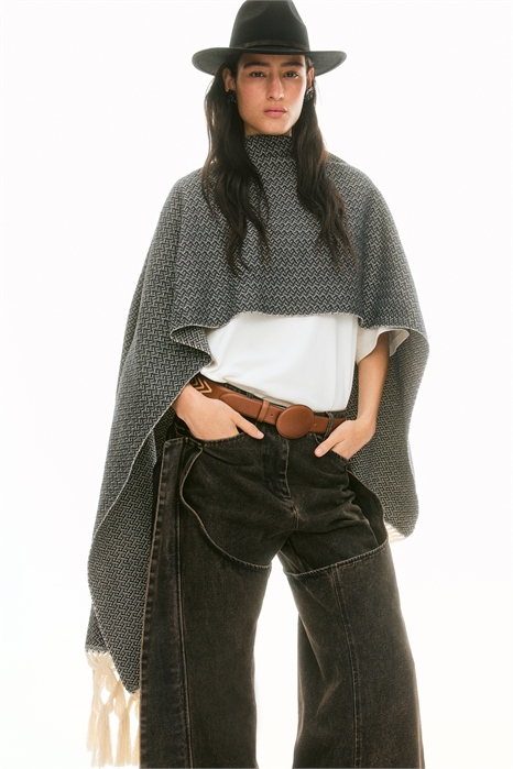 Хлопковый платок с бахромой 1295779001 - Фото 13937163