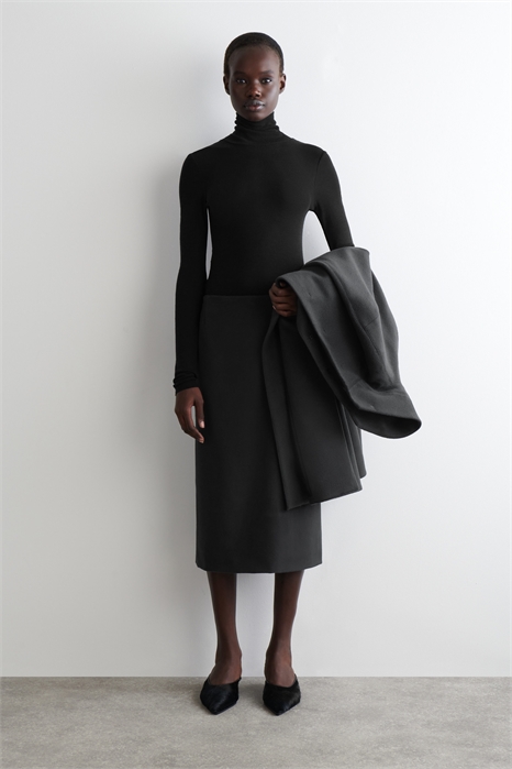 Шерстяная юбка-карандаш 1324638001 - Фото 13937668