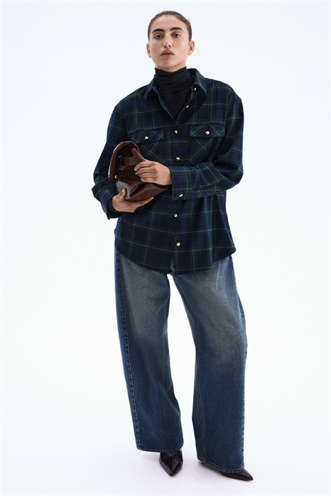 Фланелевая рубашка оверсайз 1295401003 - Фото 13938060