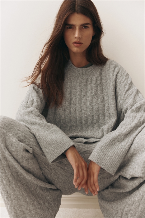 Вязаный джемпер с узором 1295480002 - Фото 13938072