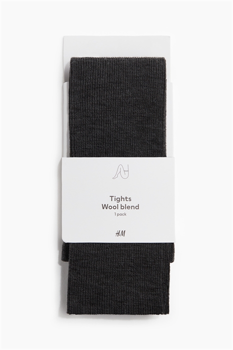 Колготки из шерстяной смеси с ребристой вязкой 1305250002 - Фото 13938424