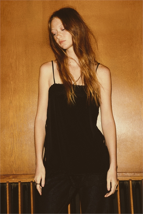 Топ на бретельках с кружевной отделкой 1321812001 - Фото 13938927