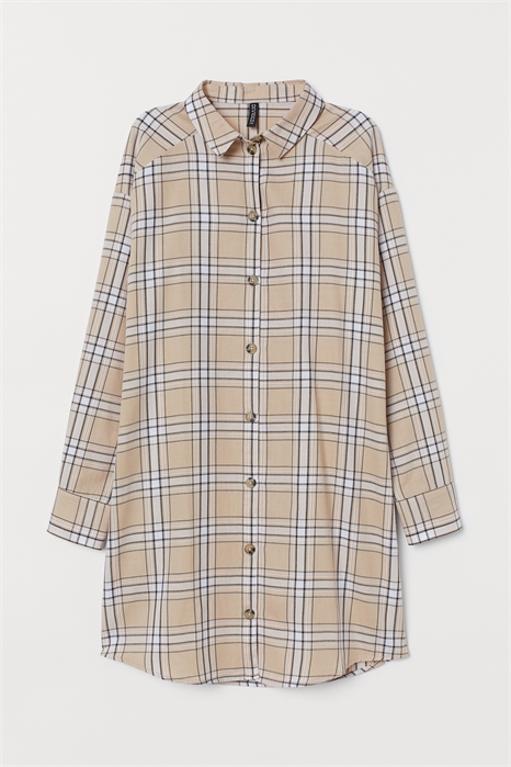 Платье-блузка с узором 0777273002 - Фото 13939519