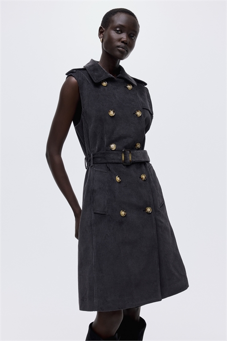 Вельветовый тренч без рукавов 1306272002 - Фото 13939834