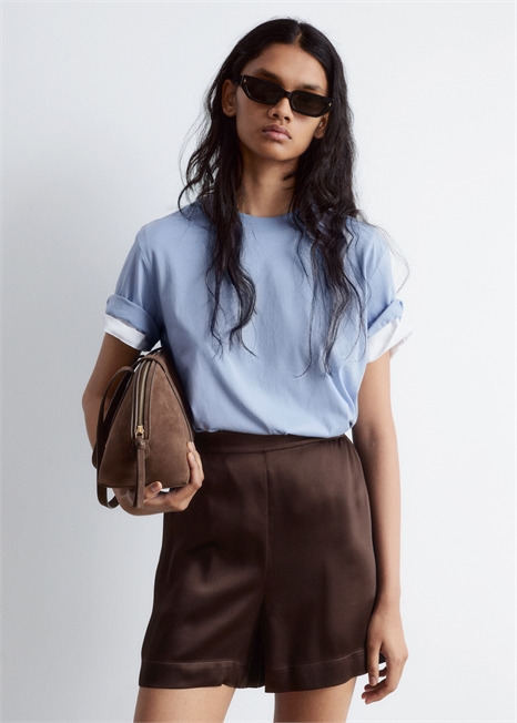 Атласные шорты 1291874001 - Фото 13941935