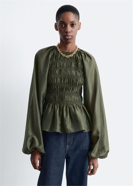 Блузка с воздушными рукавами 1298087003 - Фото 13942419