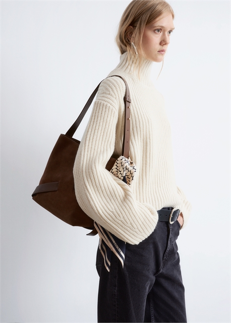 Замшевая сумка-ведро 1262533001 - Фото 13942588