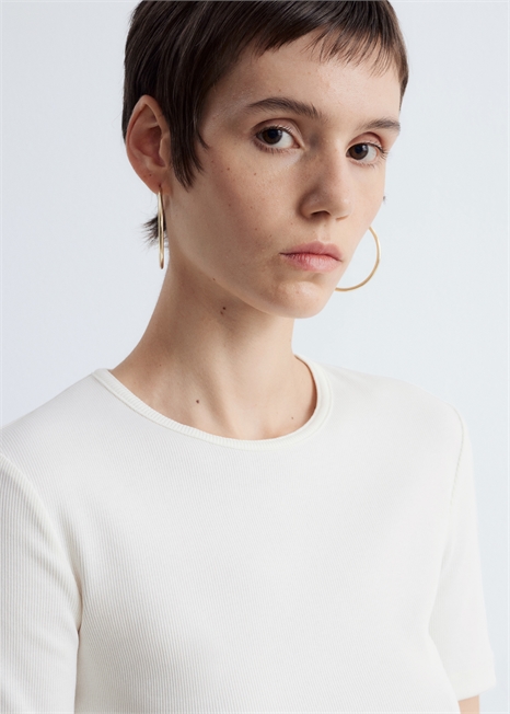 Ребристая футболка 1303999009 - Фото 13942661