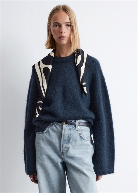 Джемпер из смеси мохера и шерсти 1233409015 - Фото 13943335