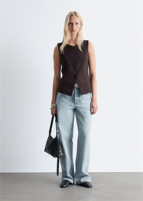 Приталенный жилет 1289746001 - Фото 13943415