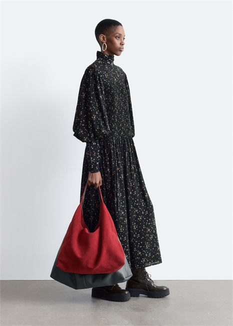 Платье-миди с воздушными рукавами 1315174002 - Фото 13943478