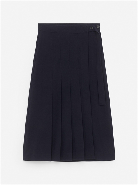 Плиссированная юбка из шерстяного бленда 1264470001 - Фото 13943566