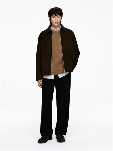 Жакет из шерстяной смеси с двойной лицевой поверхностью 1295600002 - Фото 13943619