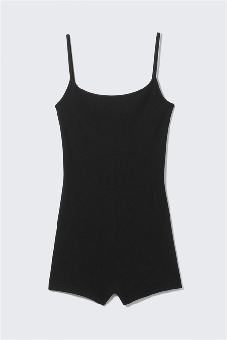 Ребристый приталенный комбинезон 1281172001 - Фото 13943753