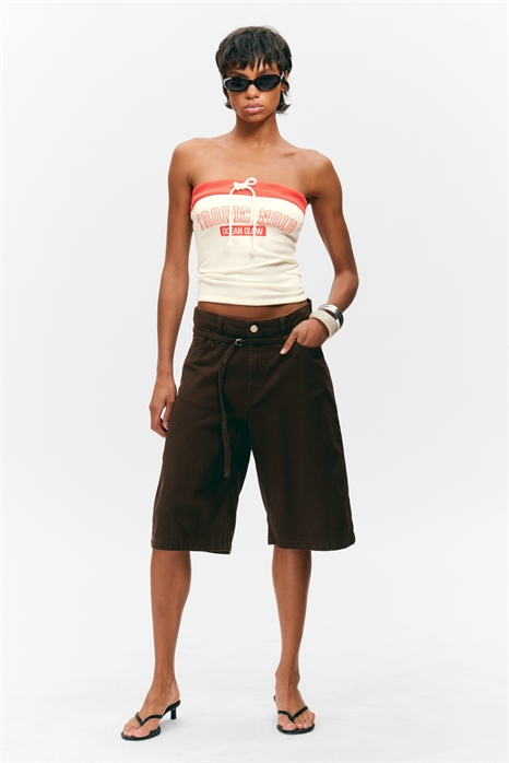 Низкие шорты Cargo из хлопковой саржи 1269645004 - Фото 13944264