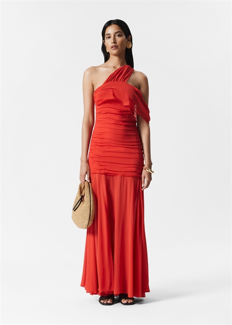 Шифоновое платье макси на одно плечо 1281313001 - Фото 13945336