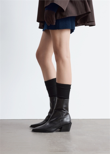 Ковбойские сапоги из гладкой кожи 1244083001 - Фото 13945444