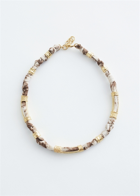 Ожерелье из ткани с бисером 1287773001 - Фото 13945684