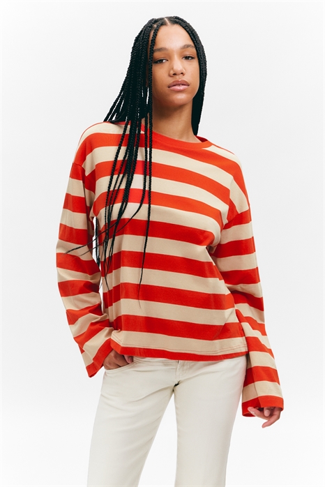 Хлопковая футболка с длинными рукавами 1297679001 - Фото 13945727