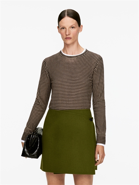 Джемпер из шерсти с круглым вырезом 1294662001 - Фото 13946105