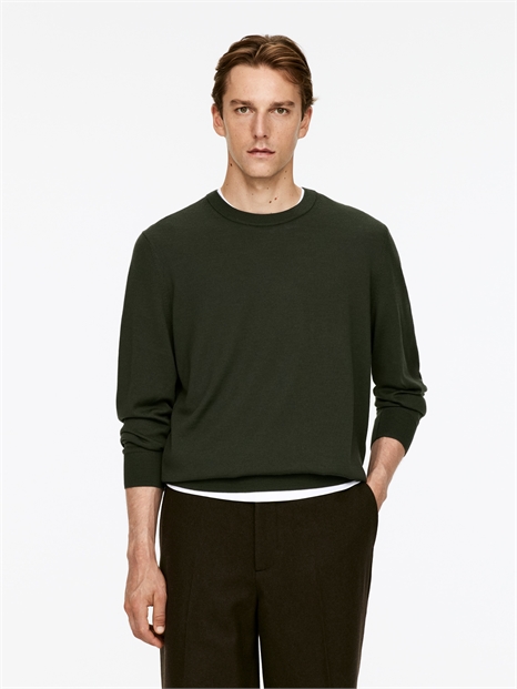 Джемпер тонкой вязки из мериноса 0490418057 - Фото 13946730