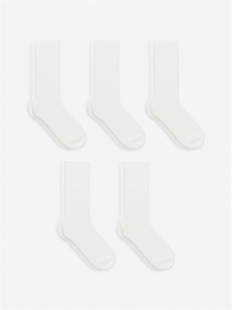 Носки с ребристой вязкой из хлопка Supima 5 пар 0984411004 - Фото 13947160