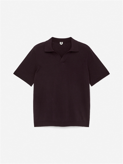 Хлопково-льняная рубашка-поло 0710956033 - Фото 13949218