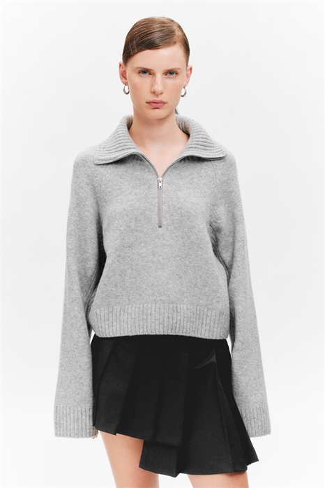 Короткий вязаный свитер на молнии 1295364004 - Фото 13949376